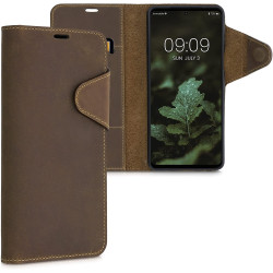 Kalibri Δερμάτινη Suede Θήκη Πορτοφόλι Motorola Edge 20 - Brown (56780.05)