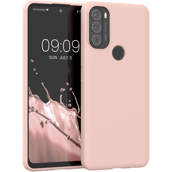KWmobile Θήκη Σιλικόνης Motorola Moto G71 5G - Dusty Pink (56937.10)