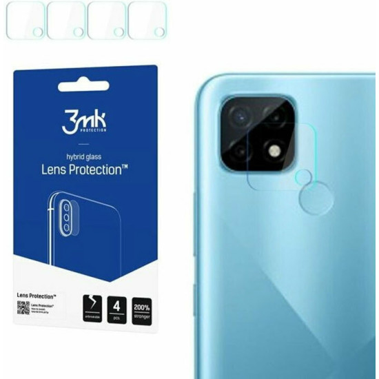 3MK Hybrid Glass Camera Protector - Αντιχαρακτικό Υβριδικό Προστατευτικό Γυαλί για Φακό Κάμερας Realme C21 - 4 Τεμάχια (5903108372084)