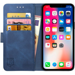 Rosso Element PU Θήκη Πορτοφόλι Apple iPhone X / XS - Blue (8719246203718)