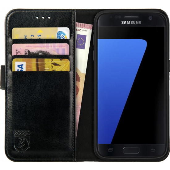 Rosso Element PU Θήκη Πορτοφόλι Samsung Galaxy S7 - Black (8719246116353)