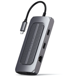 Satechi Αντάπτορας Type-C Multiport MX για M1 Mac - Mε 2x USB Type-C / 2x USB 3.0 / 2x 4K HDMI / 1x Micro SD & SD / 1x Ethernet / 1x 3.5mm Jack - Space Grey (ST-UCMXAM)