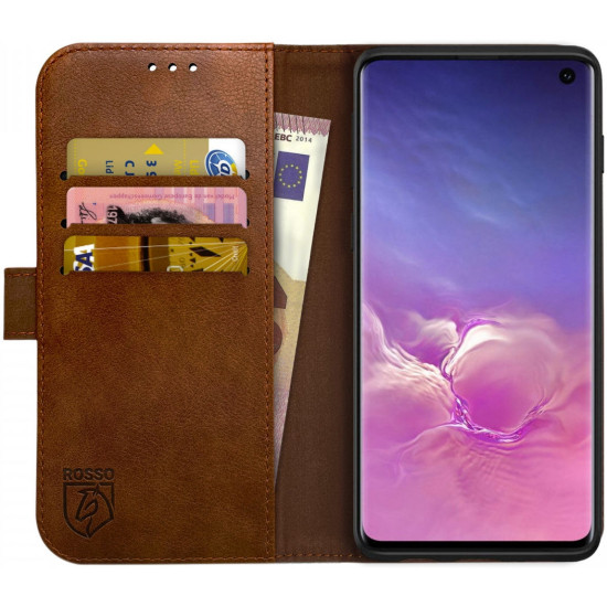 Rosso Element PU Θήκη Πορτοφόλι Samsung Galaxy S10 - Brown (8719246171833)