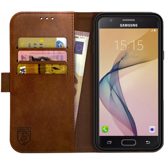 Rosso Element PU Θήκη Πορτοφόλι Samsung Galaxy J5 2016 - Brown (8719246116285)