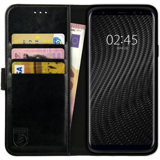 Rosso Element PU Θήκη Πορτοφόλι Samsung Galaxy S9 Plus - Black (8719246134067)