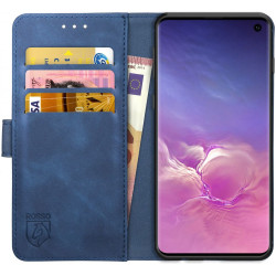 Rosso Element PU Θήκη Πορτοφόλι Samsung Galaxy S10 - Blue (8719246203862)
