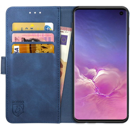 Rosso Element PU Θήκη Πορτοφόλι Samsung Galaxy S10 - Blue (8719246203862)
