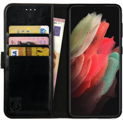 Rosso Element PU Θήκη Πορτοφόλι Samsung Galaxy S21 Ultra 5G - Black (8719246286025)