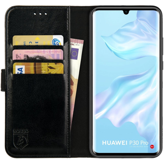 Rosso Element PU Θήκη Πορτοφόλι Huawei P30 Pro - Black (8719246172724)