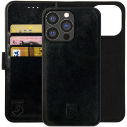 Rosso Element 2 in 1 - PU Θήκη Πορτοφόλι Apple iPhone 13 Pro - Black (8719246325021)