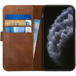 Rosso Deluxe Δερμάτινη Θήκη Πορτοφόλι Apple iPhone 11 Pro - Brown (8719246206054)