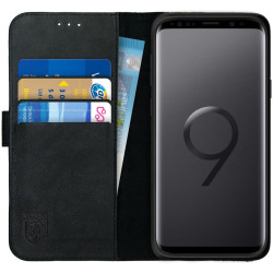 Rosso Deluxe Δερμάτινη Θήκη Πορτοφόλι Samsung Galaxy S9 - Black (8719246133640)