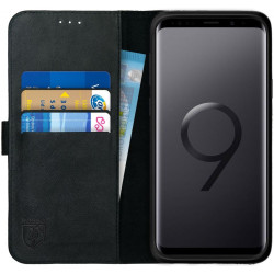 Rosso Deluxe Δερμάτινη Θήκη Πορτοφόλι Samsung Galaxy S9 Plus - Black (8719246134098)