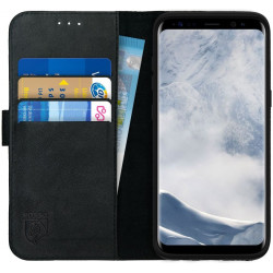 Rosso Deluxe Δερμάτινη Θήκη Πορτοφόλι Samsung Galaxy S8 - Black (8719246112683)
