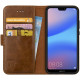 Rosso Deluxe Δερμάτινη Θήκη Πορτοφόλι Huawei P20 Lite - Brown (8719246139314)