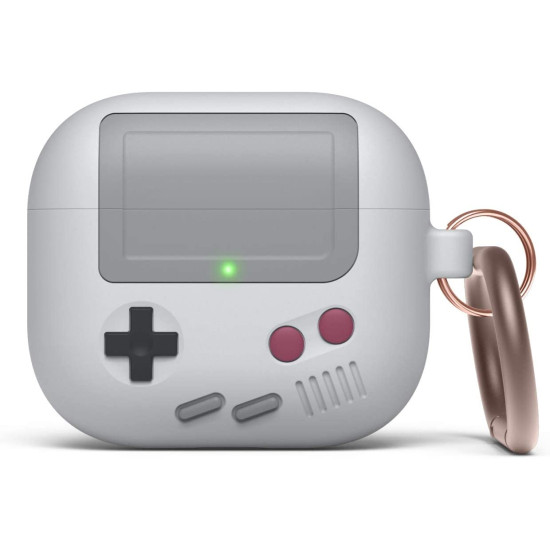 Elago AirPods Retro AW5 Hang Case - Ρετρό Θήκη Σιλικόνης για AirPods 3rd Gen - Light Gray (EAP3AW5-LGY)