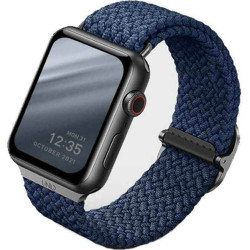 Uniq Aspen Braided Band - Premium Πλεκτό Λουράκι Apple Watch Ultra/SE/11/10/9/8/7/6/5/4 (49/46/45/44mm) - Oxford Blue (UNIQ-44MM-ASPOBLU)