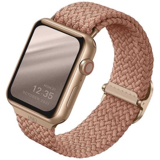 Uniq Aspen Braided Band - Premium Πλεκτό Λουράκι Apple Watch Ultra/SE/11/10/9/8/7/6/5/4 (49/46/45/44mm) - Pink (UNIQ-44MM-ASPPNK)
