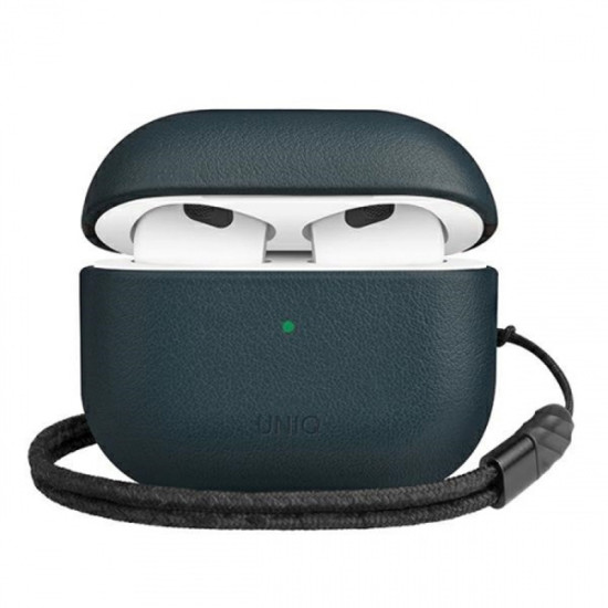 Uniq Terra Case - Δερμάτινη Θήκη για Apple AirPods 3rd Gen - Blue (UNIQ-AIRPODS(2021)-TERBLU)