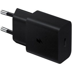 Samsung Fast Travel Charger - Ταχυφορτιστής Ταξιδιού / Αντάπτορας Με 1x Type-C - 15W - Black (EP-T1510NBEGEU)