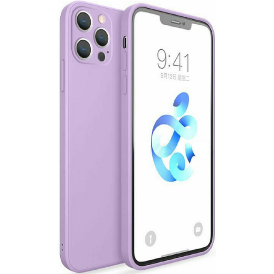 Bodycell Square Liquid Θήκη Σιλικόνης - Apple iPhone 13 Pro Max - Light Violet (5206015058196)