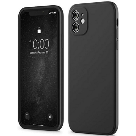 Bodycell Square Liquid Θήκη Σιλικόνης - Apple iPhone 11 - Black (5206015065651)