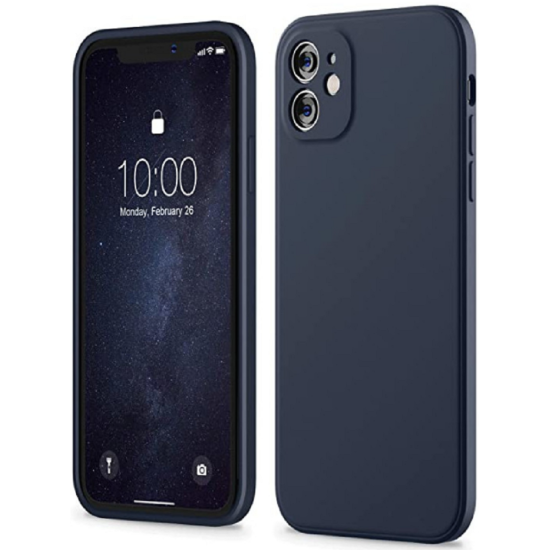 Bodycell Square Liquid Θήκη Σιλικόνης - Apple iPhone 11 - Dark Blue (5206015065392)