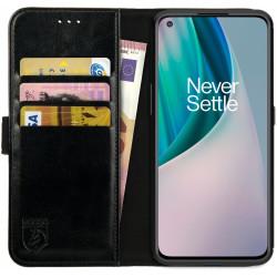 Rosso Element PU Θήκη Πορτοφόλι OnePlus Nord N10 5G - Black (8719246285530)