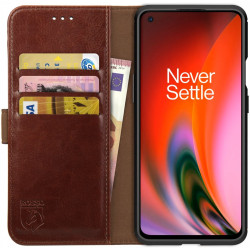 Rosso Element PU Θήκη Πορτοφόλι OnePlus Nord 2 5G - Brown (8719246326431)