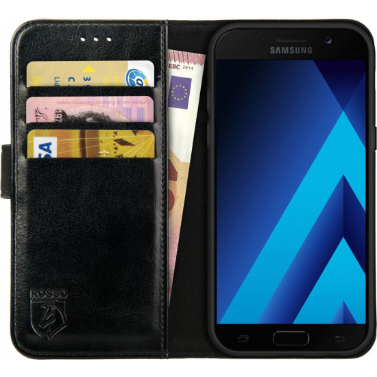 Rosso Element PU Θήκη Πορτοφόλι Samsung Galaxy A3 2017 - Black (8719246116322)