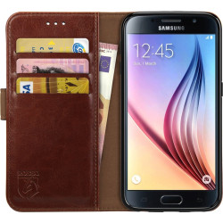 Rosso Element PU Θήκη Πορτοφόλι Samsung Galaxy S6 - Brown (8719246127625)