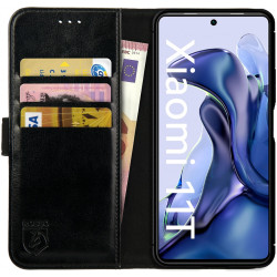 Rosso Element PU Θήκη Πορτοφόλι Xiaomi 11T / 11T Pro - Black (8719246339646)