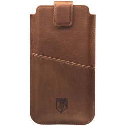 Rosso Deluxe Select Insert Case - Universal Δερμάτινη Θήκη για Smartphones / Κινητά - 14 x 7 cm - Brown (8719246130113)