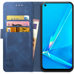 Rosso Element PU Θήκη Πορτοφόλι Oppo A72 / A52 - Blue (8719246262838)