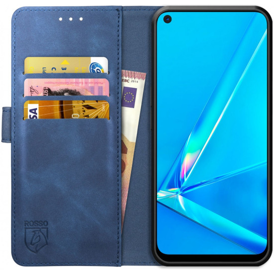 Rosso Element PU Θήκη Πορτοφόλι Oppo A72 / A52 - Blue (8719246262838)