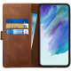 Rosso Deluxe Δερμάτινη Θήκη Πορτοφόλι Samsung Galaxy S21 FE 5G - Brown (8719246312830)