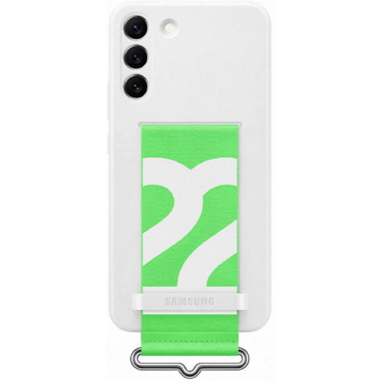 Official Samsung Θήκη Σιλικόνης Strap Cover - Samsung Galaxy S22 Plus 5G - White (EF-GS906TWEGWW)