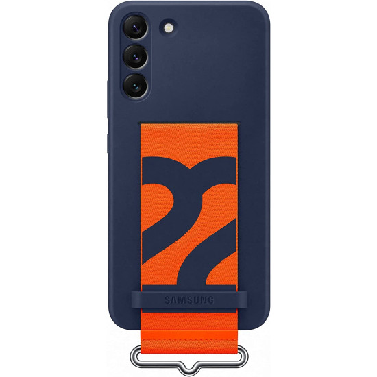 Official Samsung Θήκη Σιλικόνης Strap Cover - Samsung Galaxy S22 Plus 5G - Navy (EF-GS906TNEGWW)