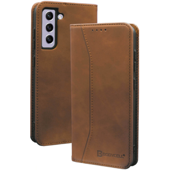 Bodycell Θήκη - Πορτοφόλι Samsung Galaxy S21 FE 5G - Brown (5206015058394)