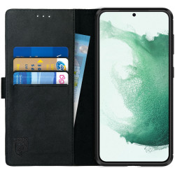 Rosso Deluxe Δερμάτινη Θήκη Πορτοφόλι Samsung Galaxy S22 Plus 5G - Black (8719246337307)