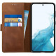 Rosso Deluxe Δερμάτινη Θήκη Πορτοφόλι Samsung Galaxy S22 5G - Brown (8719246337291)