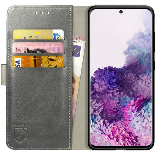 Rosso Element PU Θήκη Πορτοφόλι Samsung Galaxy S20 - Grey (8719246223525)