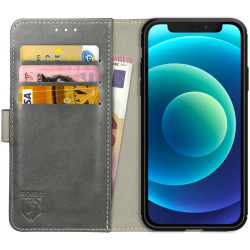 Rosso Element PU Θήκη Πορτοφόλι Apple iPhone 12 mini - Grey (8719246252419)