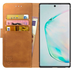 Rosso Element PU Θήκη Πορτοφόλι Samsung Galaxy Note 10 - Light Brown (8719246204531)