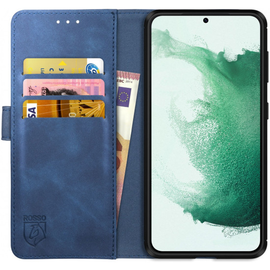 Rosso Element PU Θήκη Πορτοφόλι Samsung Galaxy S22 Plus 5G - Blue (8719246343131)