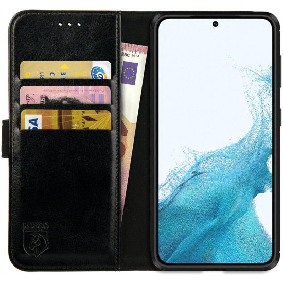 Rosso Element PU Θήκη Πορτοφόλι Samsung Galaxy S22 5G - Black (8719246343087)
