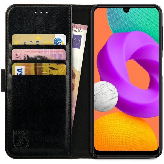 Rosso Element PU Θήκη Πορτοφόλι Samsung Galaxy M22 / A22 4G - Black (8719246339684)