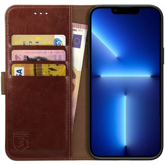 Rosso Element PU Θήκη Πορτοφόλι Apple iPhone 13 Pro - Brown (8719246324697)