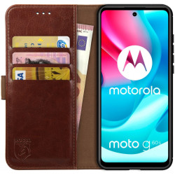 Rosso Element PU Θήκη Πορτοφόλι Motorola Moto G60S - Brown (8719246339714)