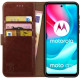 Rosso Element PU Θήκη Πορτοφόλι Motorola Moto G60S - Brown (8719246339714)